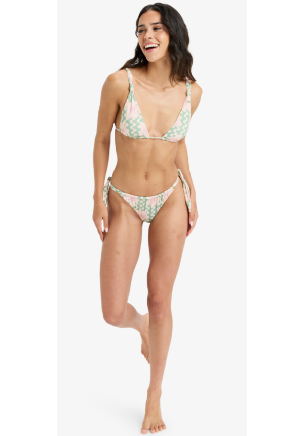 Hibiscus Daze - Top de bikini triangular para mujer