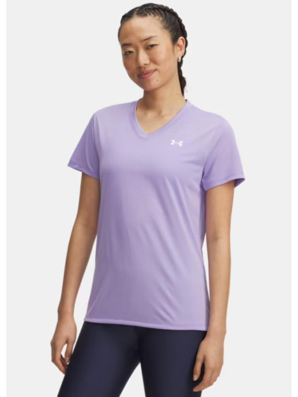 Camiseta de manga corta con cuello de pico UA Tech™ para mujer