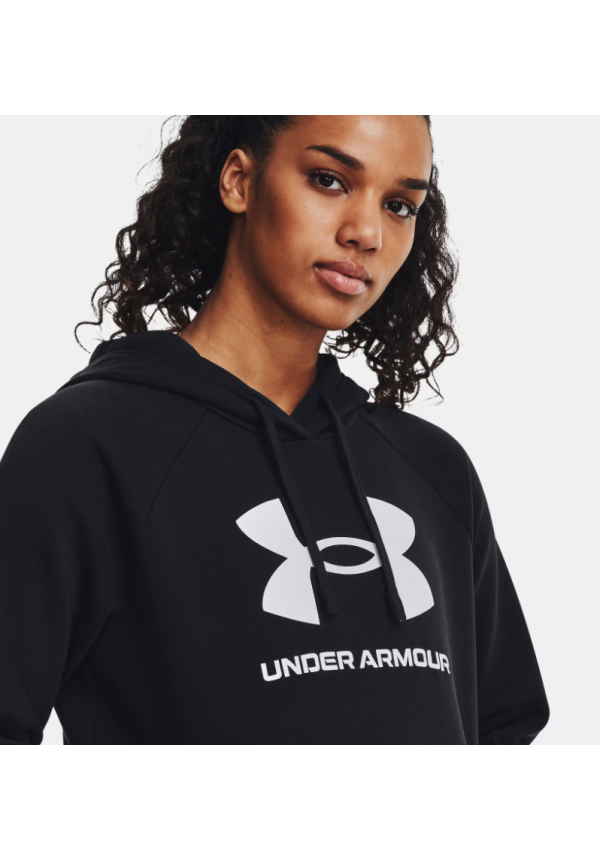 Sudadera con capucha de tejido Fleece UA Rival Big Logo para mujer