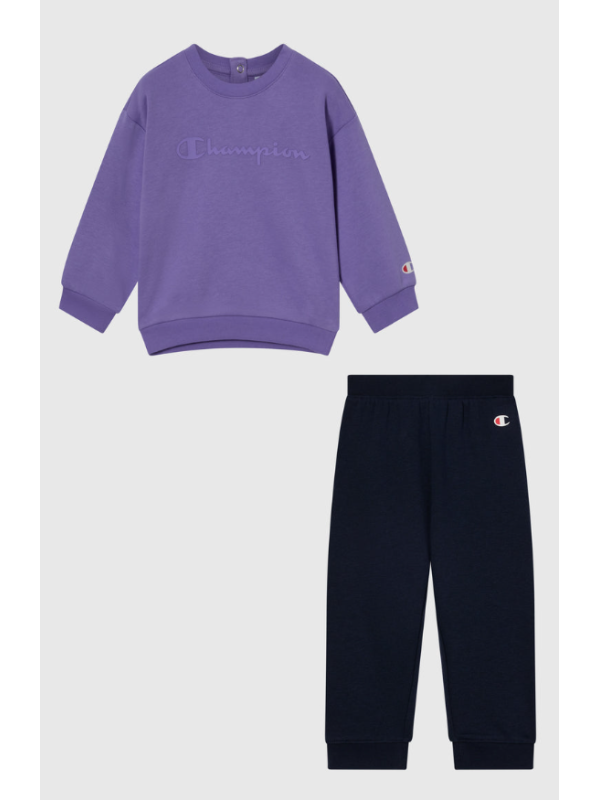 Chándal Con Interior Afelpado Con Bajos De Canalé Bebé Lila