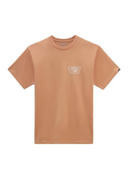 Camiseta Vans Full Patch Back Ss Tee Copper Tan-White