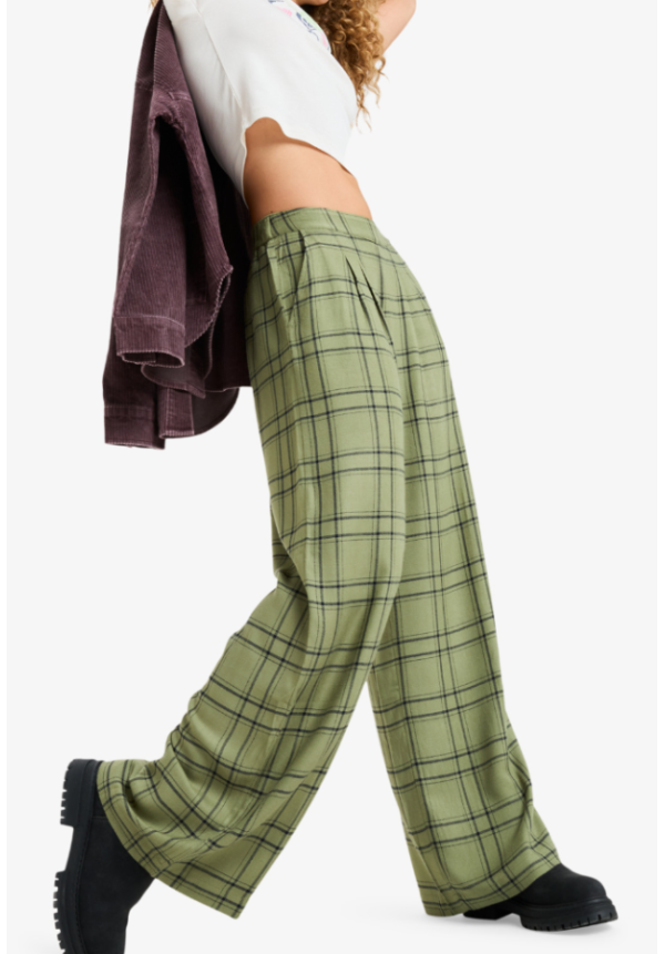 Great Influence - Pantalón holgado de franela para mujer