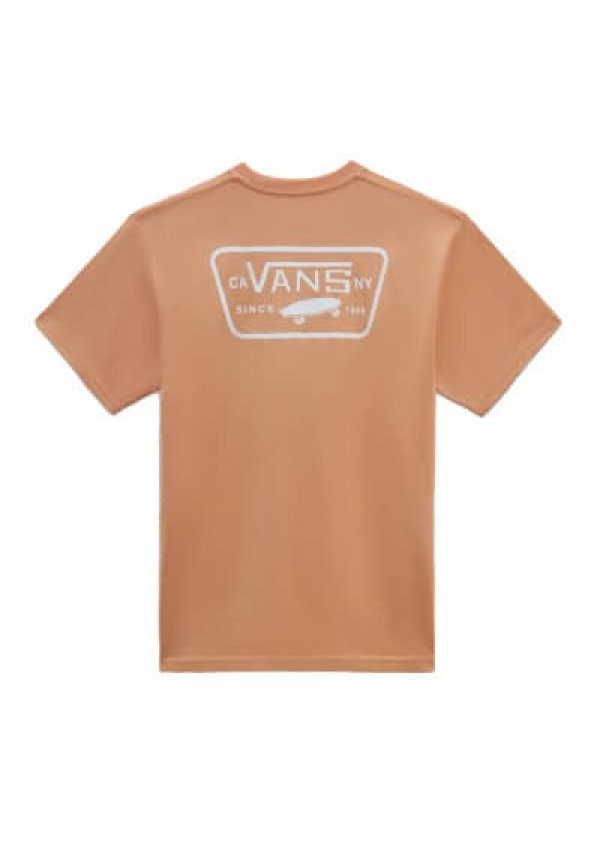 Camiseta Vans Full Patch Back Ss Tee Copper Tan-White