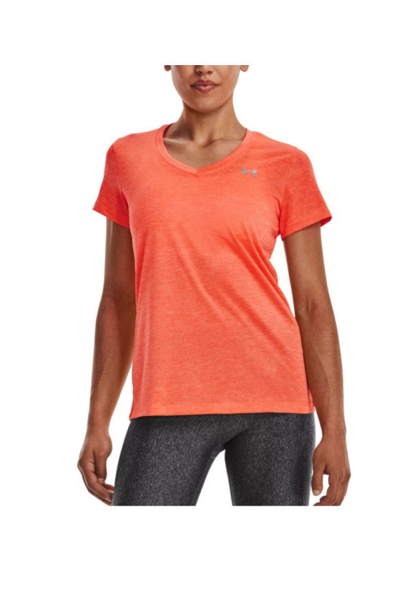 Camiseta de mujer con cuello de pico Under Armour Tech™ Twist 1258568-879