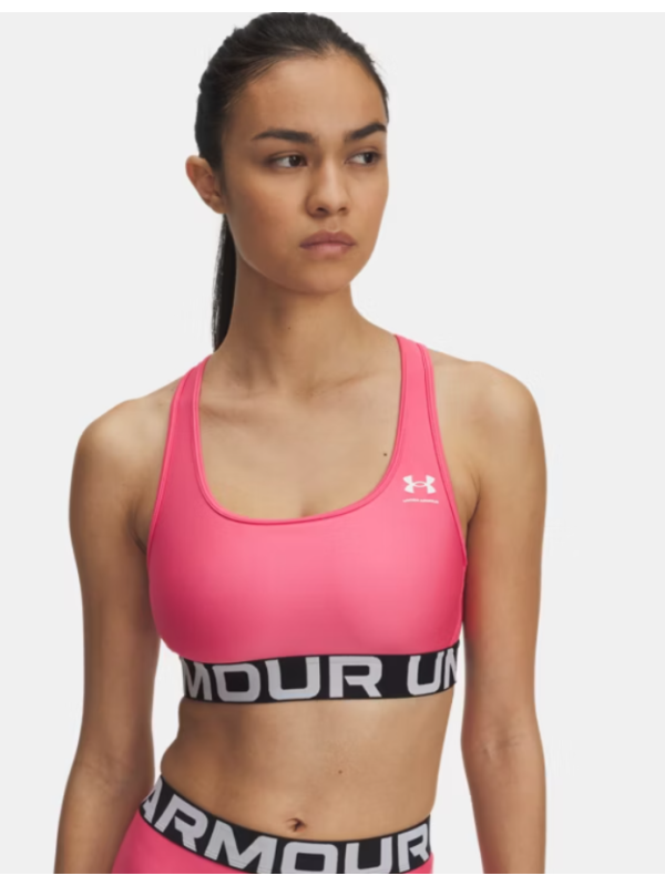 Sujetador deportivo HeatGear® Armour Mid Branded para mujer