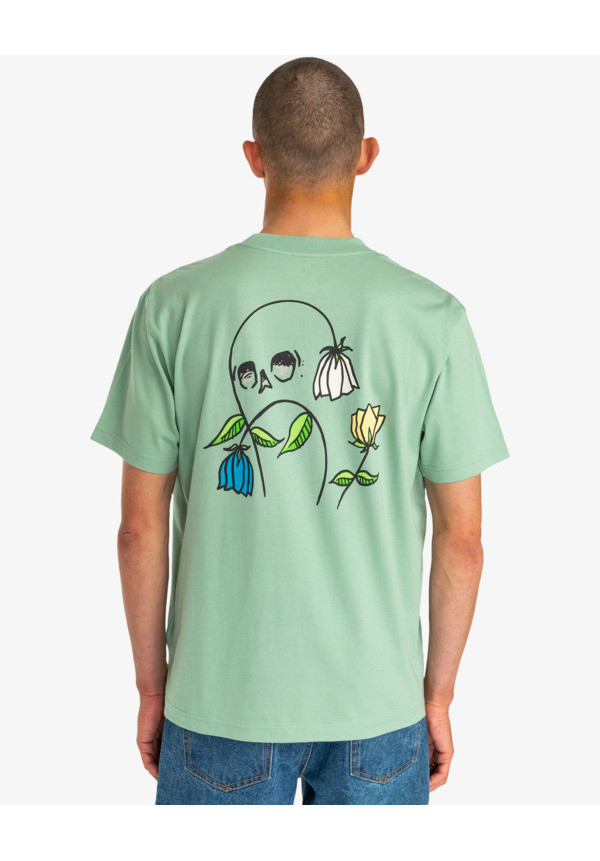 Flower Skull - Camiseta de corte relajado para Hombre