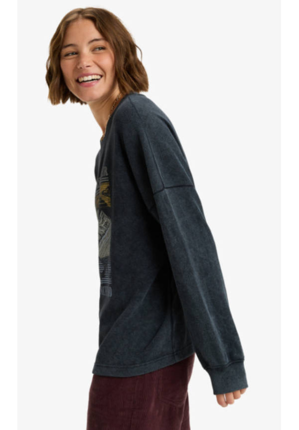 Eastside Midweight - Camiseta con lavado vintage para mujer