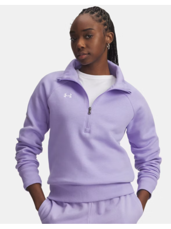 Sudadera con media cremallera UA Rival Fleece para mujer