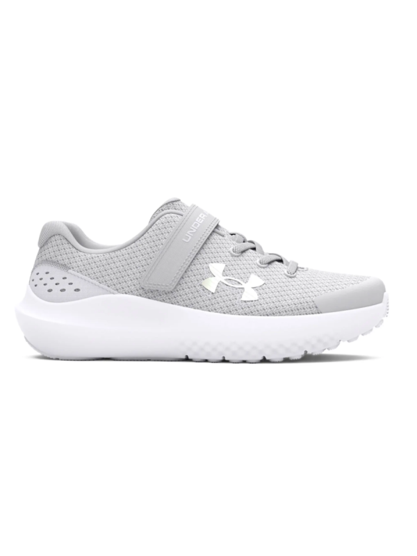 Zapatillas Under Armour Pre-School Surge 4 AC gris blanco niña