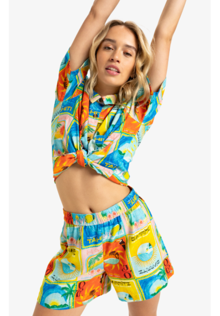 Atlas Sunburn Tones - Short con cintura elástica para Mujer