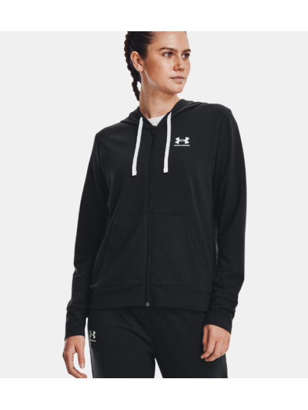 Sudadera con capucha y cremallera completa UA Rival Terry para mujer