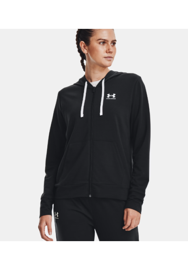 Sudadera con capucha y cremallera completa UA Rival Terry para mujer