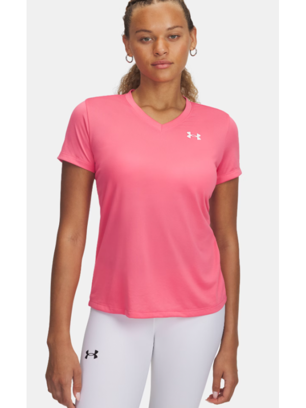 Camiseta de manga corta con cuello de pico UA Tech™ para mujer