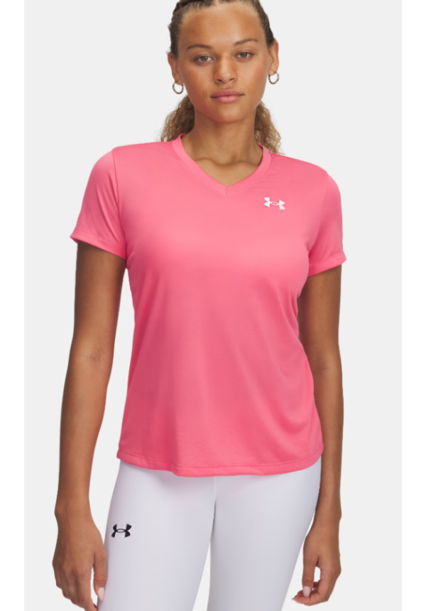 Camiseta de manga corta con cuello de pico UA Tech™ para mujer