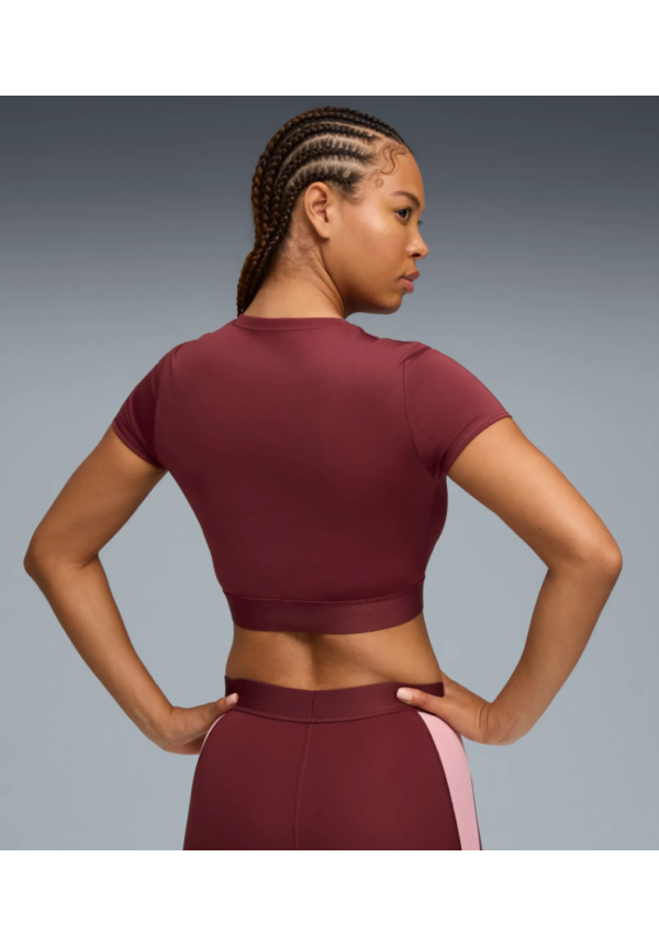 W PUMA STRONG TEE - SHORT