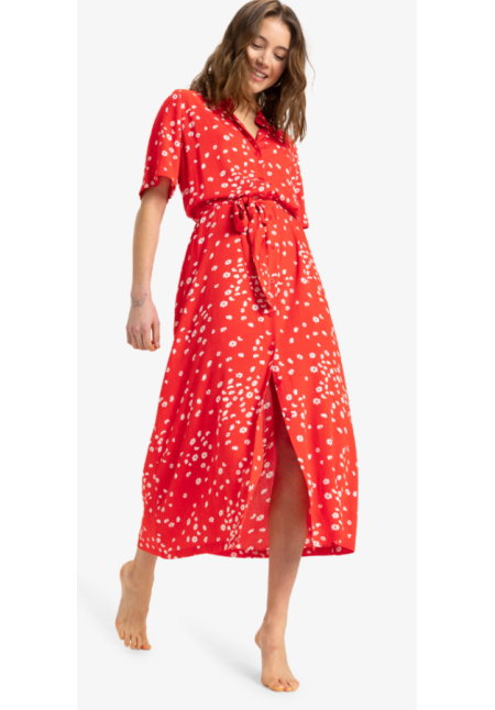 Island Escape - Vestido de Longitud Media para Mujer