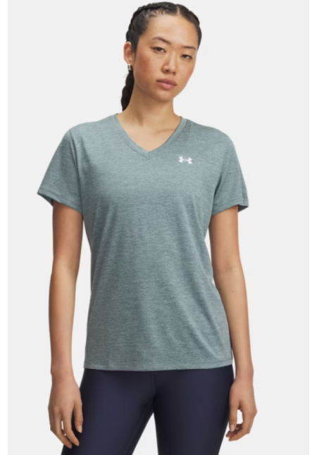 Camiseta de manga corta UA Tech™ Twist V-Neck para mujer Camiseta de manga corta UA Tech™ Twist V-Neck para mujer
