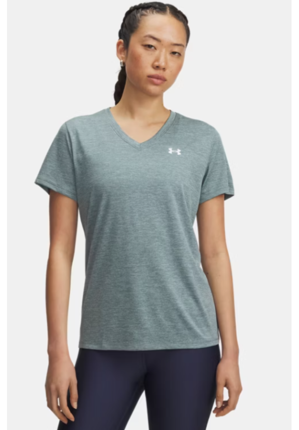 Camiseta de manga corta UA Tech™ Twist V-Neck para mujer