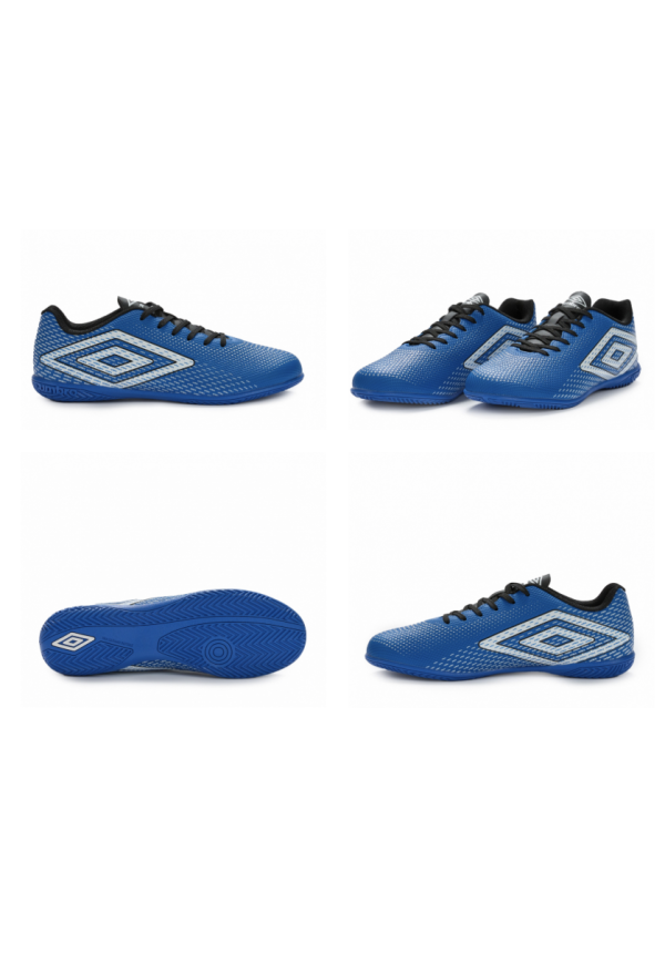 Zapatilla de Futbol Sala Umbro Aurora II IC - Junior - Classic Blue / White / Black / Silver