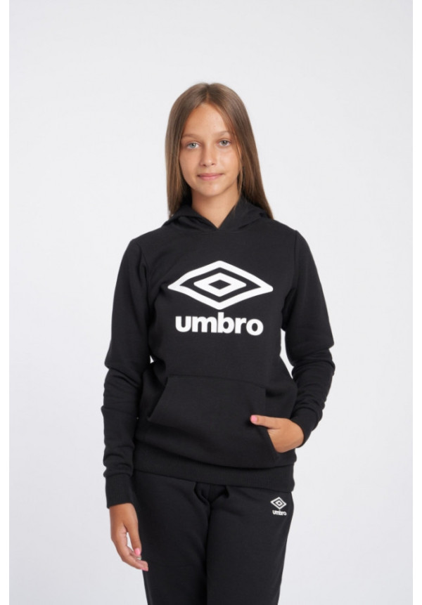 Sudadera Umbro Wardrobe Hoodie Large Logo Junior Black / White