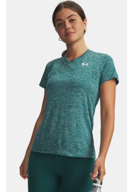 Camiseta de manga corta UA Tech™ Twist V-Neck para mujer
