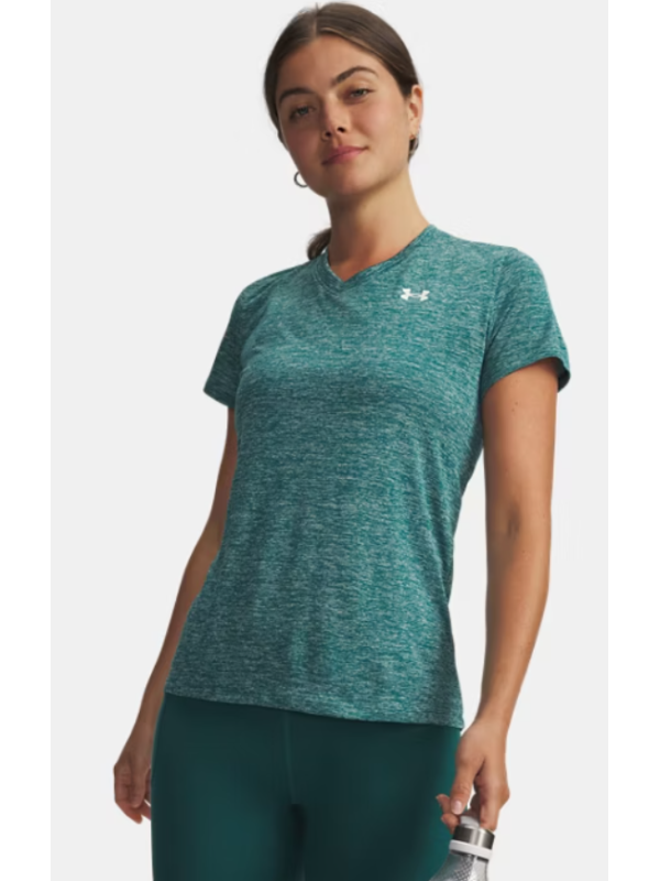 Camiseta de manga corta UA Tech™ Twist V-Neck para mujer