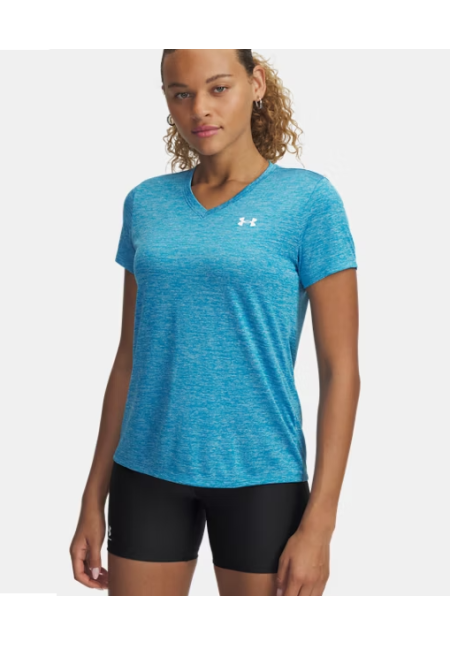 Camiseta de manga corta UA Tech™ Twist V-Neck para mujer