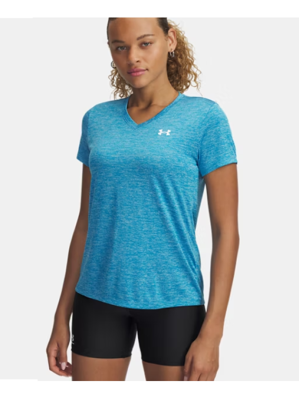 Camiseta de manga corta UA Tech™ Twist V-Neck para mujer