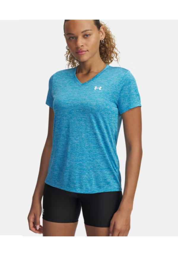 Camiseta de manga corta UA Tech™ Twist V-Neck para mujer