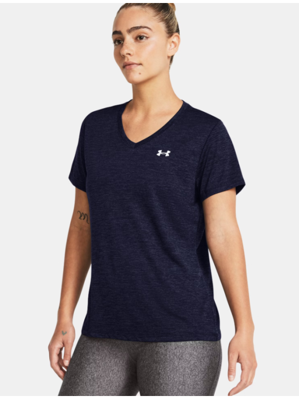 Camiseta de manga corta UA Tech™ Twist V-Neck para mujer