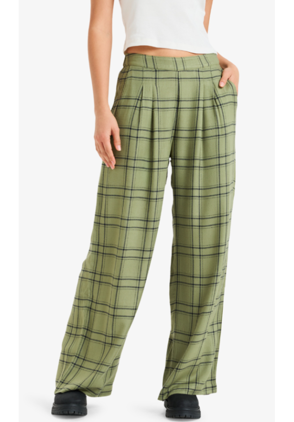 Great Influence - Pantalón holgado de franela para mujer