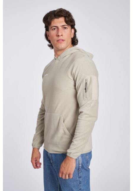 SUDADERA POLAR UMBRO FLEECE HOODIE BEIGE