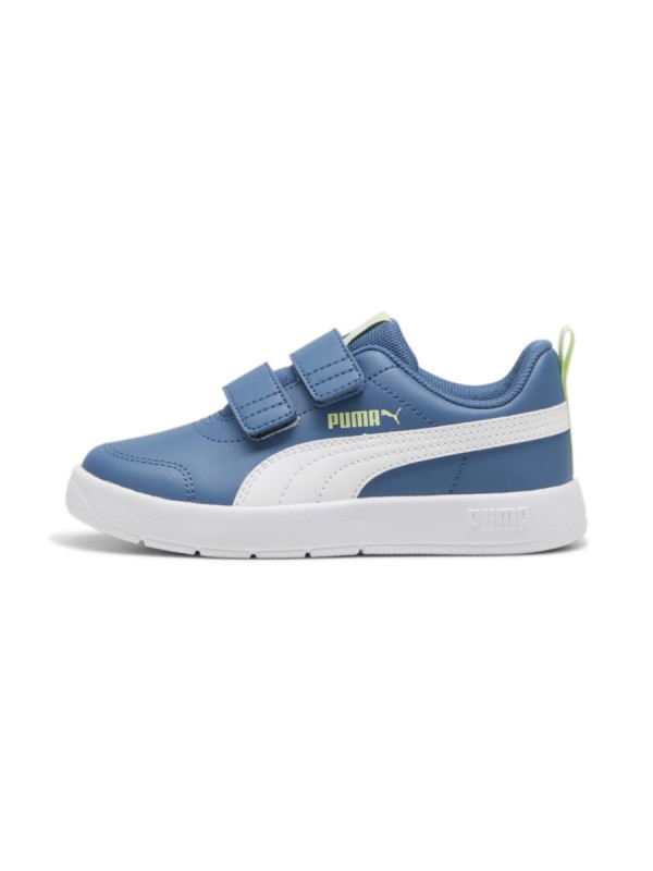 Zapatillas Puma Courtflex v3 PS Velcro Azul/Blanco