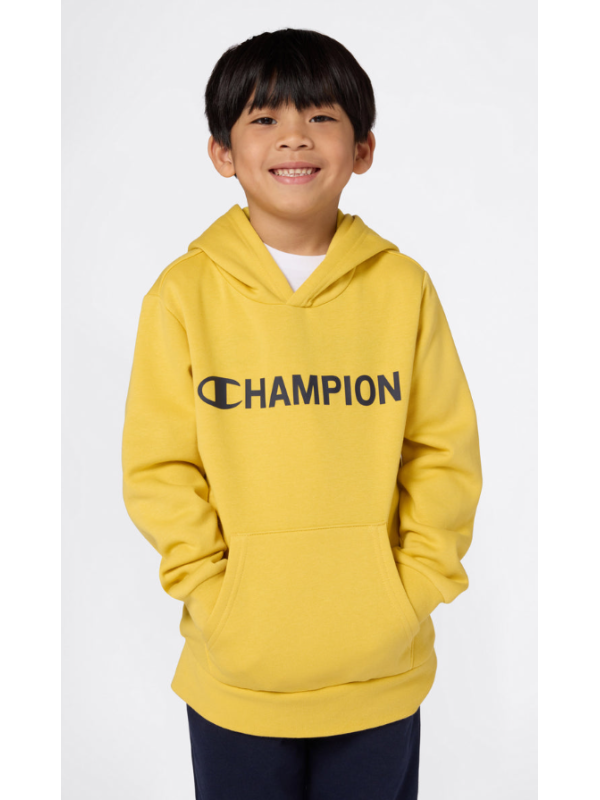 Sudadera Con Capucha Con Gráfico Para Niño Con Interior Afelpado Amarillo
