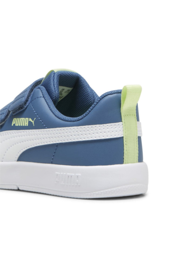 Zapatillas Puma Courtflex v3 PS Velcro Azul/Blanco