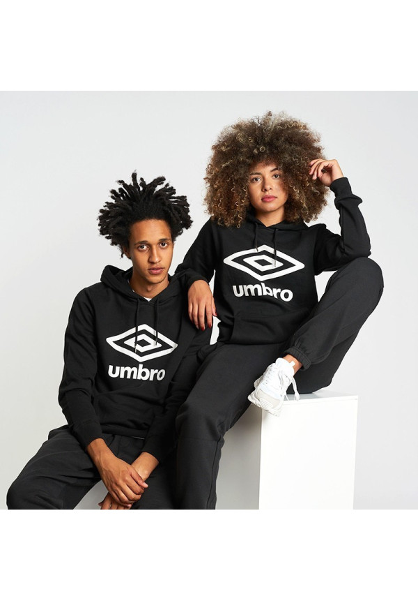 Sudadera Umbro Fleece Large Logo Oh Hoody Black/White