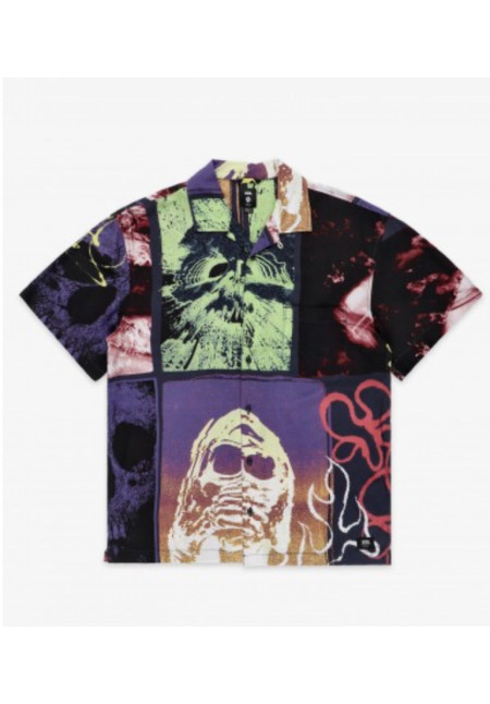 Camisa Vans Prospect Collage Ss Woven Parisian Night