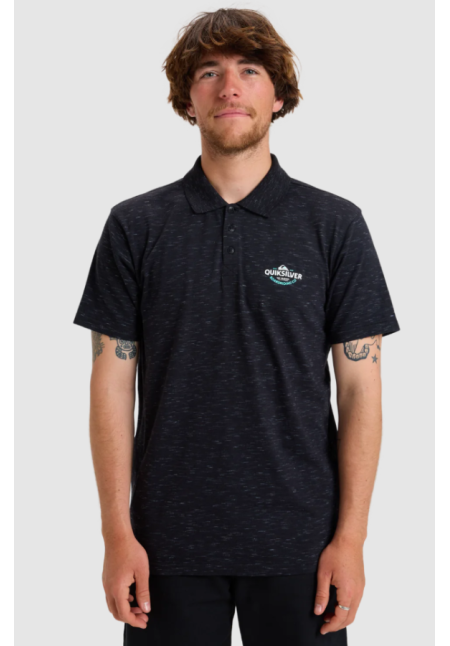 Stretch Polo Shirt in Black