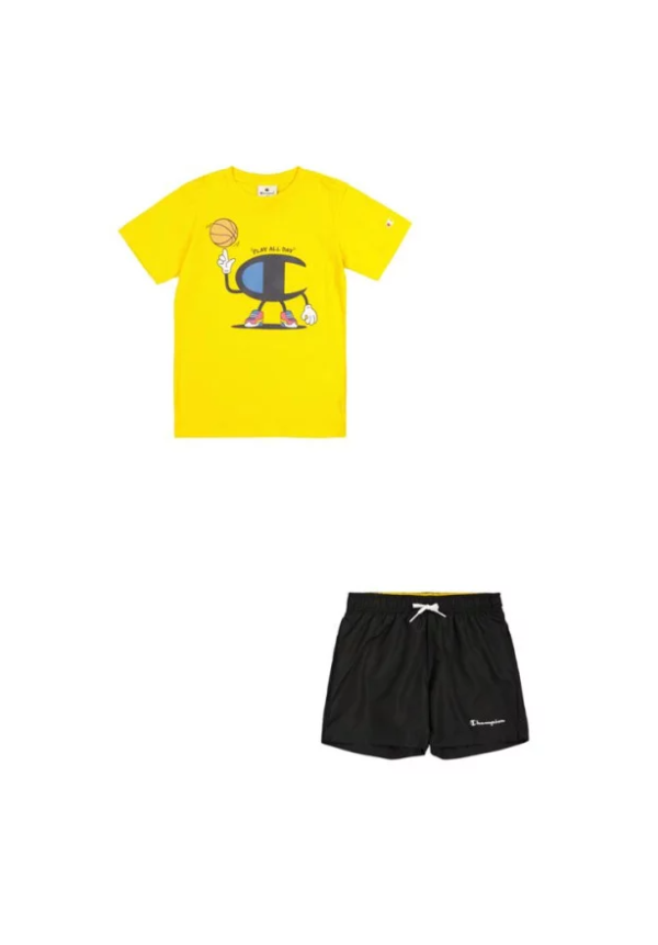Conjunto Champion Niño Verde (Camiseta + Bañador) 
