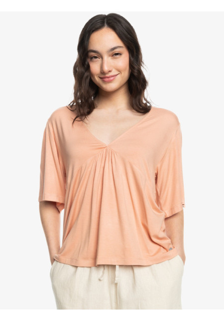 Just An Illusion - Top drapeado con cuello en V para Mujer