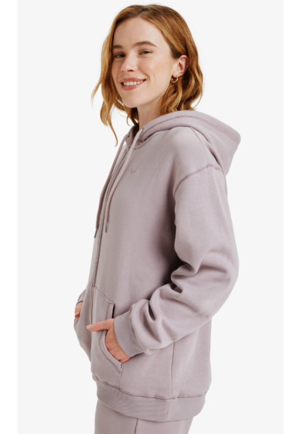 Surf Stoked Zipped Brushed - Sudadera con capucha y cremallera para mujer