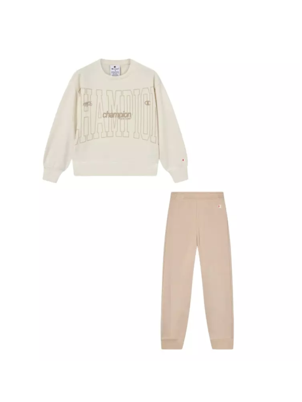 Chándal Champion Sweatsuits Niña Beige