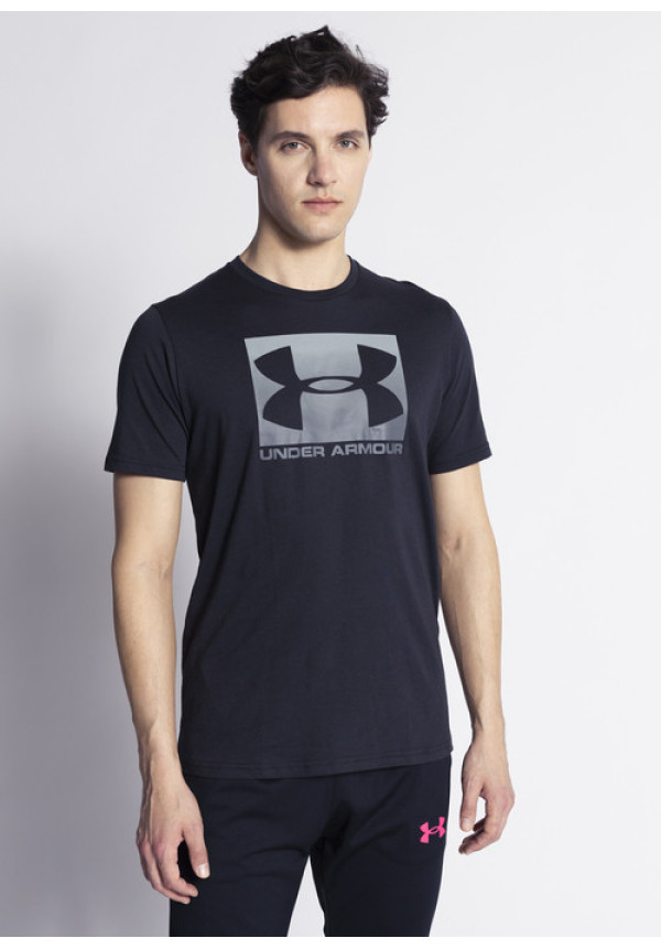 Camiseta de manga corta UA Boxed Sportstyle (negra) para hombre