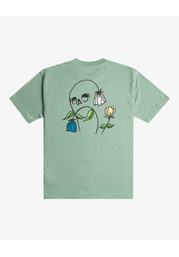 Flower Skull - Camiseta de corte relajado para Hombre