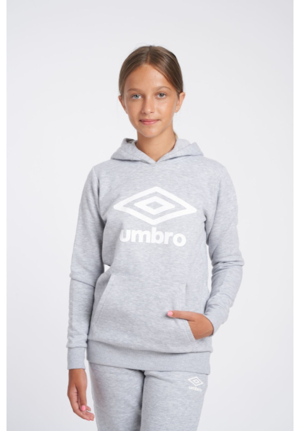 Sudadera Umbro Wardrobe Hoodie Large Logo Junior Grey / White