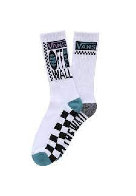 Vans Mens Global Stack 3 Pack Casual Sports Cushioned Crew Socks - White 8-12 UK