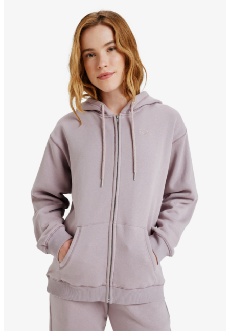 Surf Stoked Zipped Brushed - Sudadera con capucha y cremallera para mujer