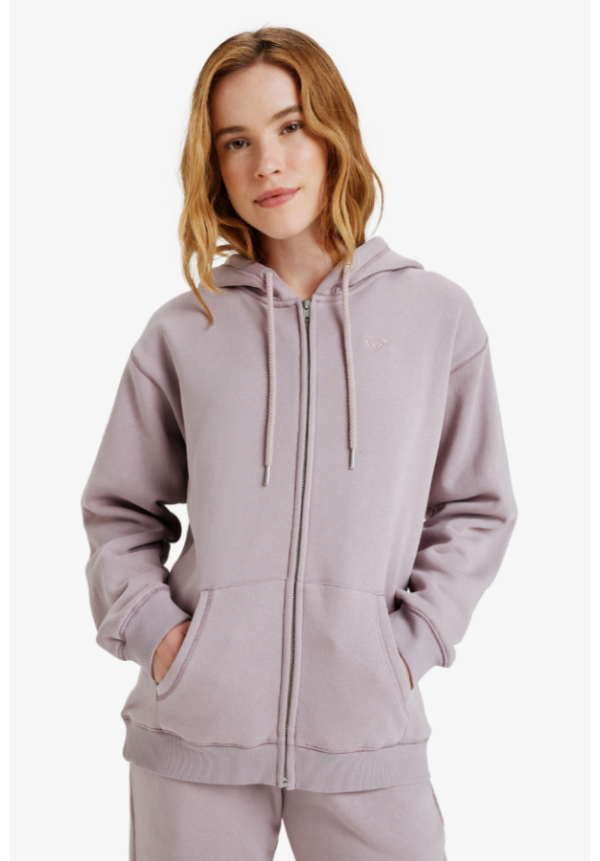Surf Stoked Zipped Brushed - Sudadera con capucha y cremallera para mujer