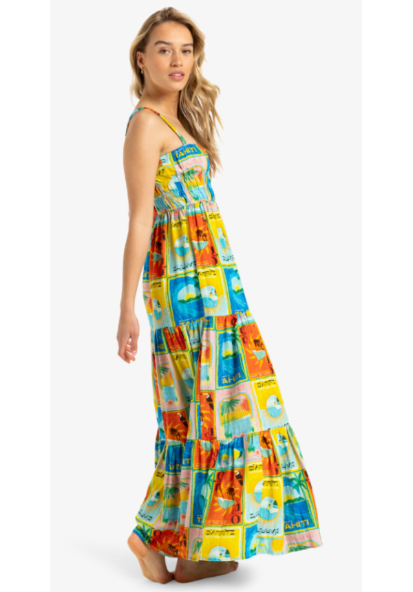 Atlas Sunshine Coastline - Vestido de Longitud Media para Mujer
