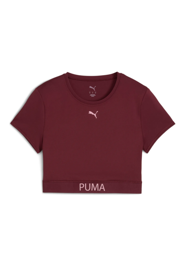 W PUMA STRONG TEE - SHORT